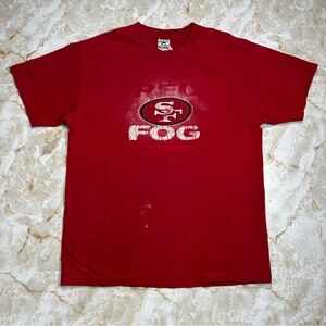 San Francisco 49ers Men’s Shirt Large Y2K Vintage Red Full Throttle Energy Promo